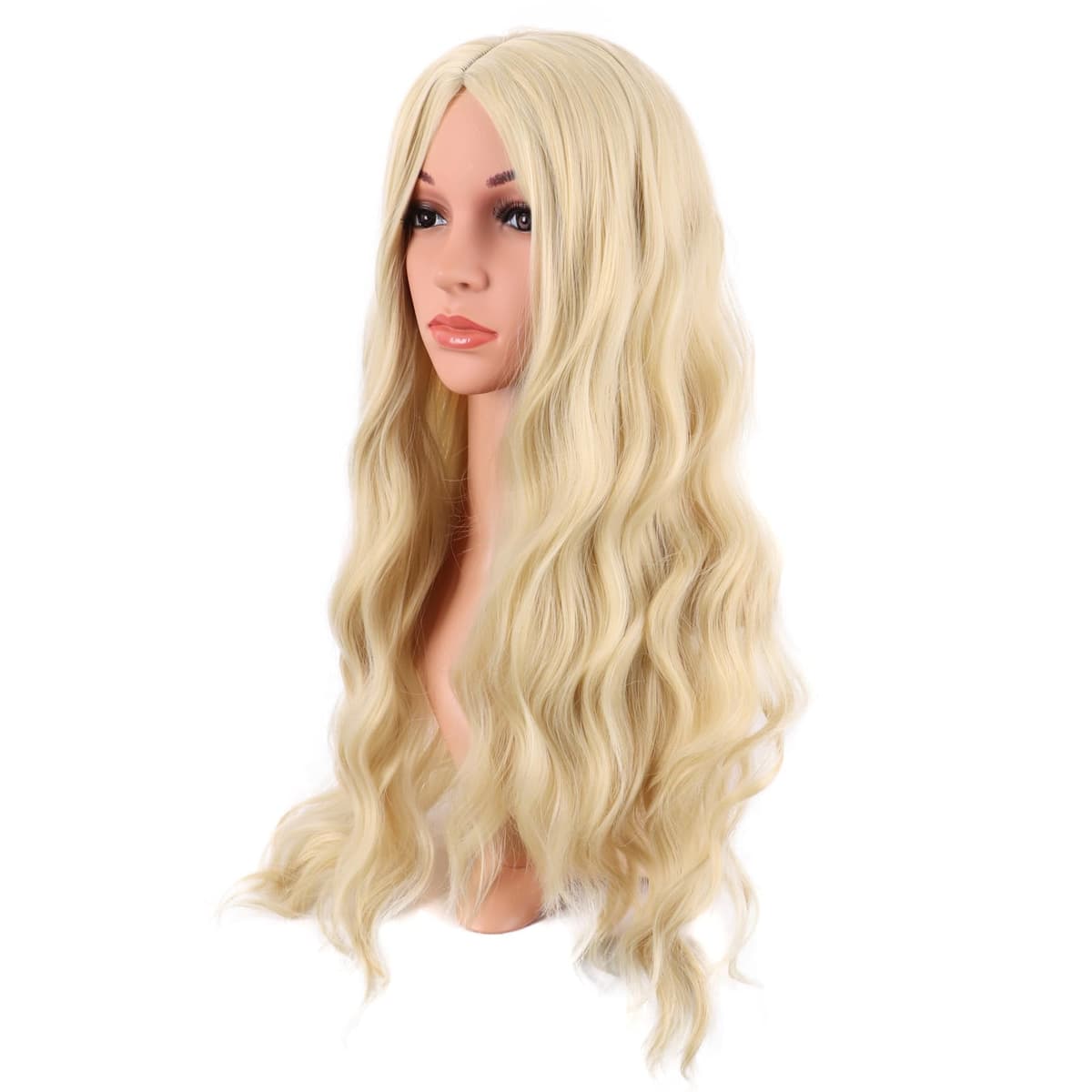 Mapofbeauty 32 Pulgadas/80cm de Luz Rubia Pelo Largo Rizado Ondulado Peluca Cosplay Peluca — view 91