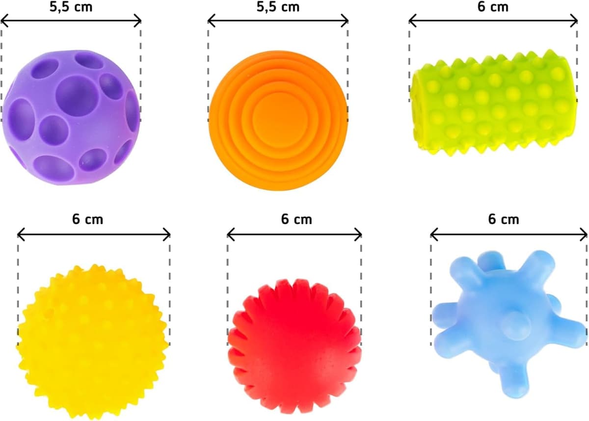 FANCY Baby Pelotas Sensoriales para Bebés - Juguete Educativo para Bebés a Partir de 3 Meses, Multi Ball Texturizada y Sensorial, Pelota Montessori, Bolas para Bebé — view 2