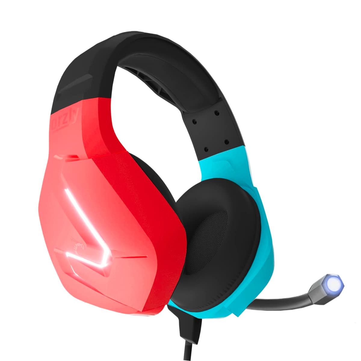 Orzly Auriculares Gaming Compatible con PS5, PS4, PC, Xbox, Nintendo Switch, con microfono Sonido Premiun RGB Luz LED, cancelación de Ruido - Hornet RXH20 Tanami Edicion