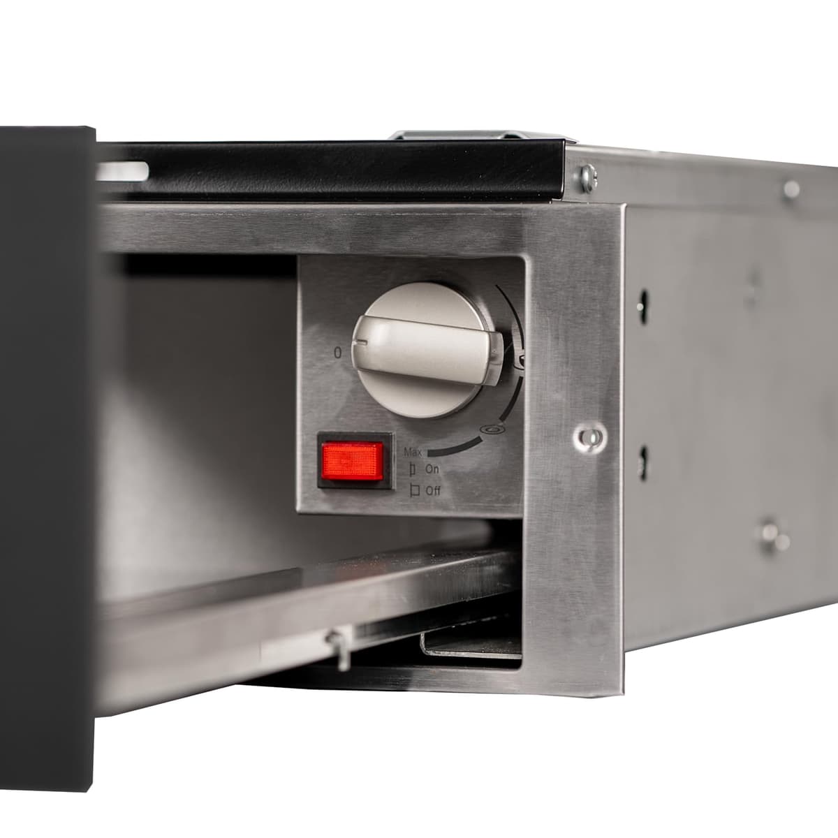 SIA Push Push Warming Drawer in Gunmetal Grey, 2 functions BIPWD14GM — view 5