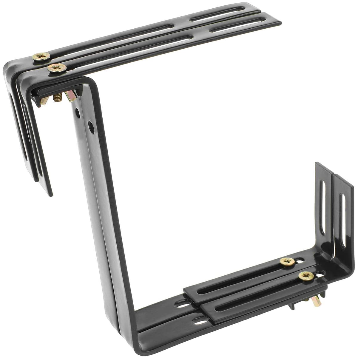 com-four® 4x Soporte de Maceteros para Parapetos y Barandas de Balcón - Soporte de Jardineras Universalmente Adecuado y Ajustable - Sin Perforar (04 piezas - antracita) — view 5