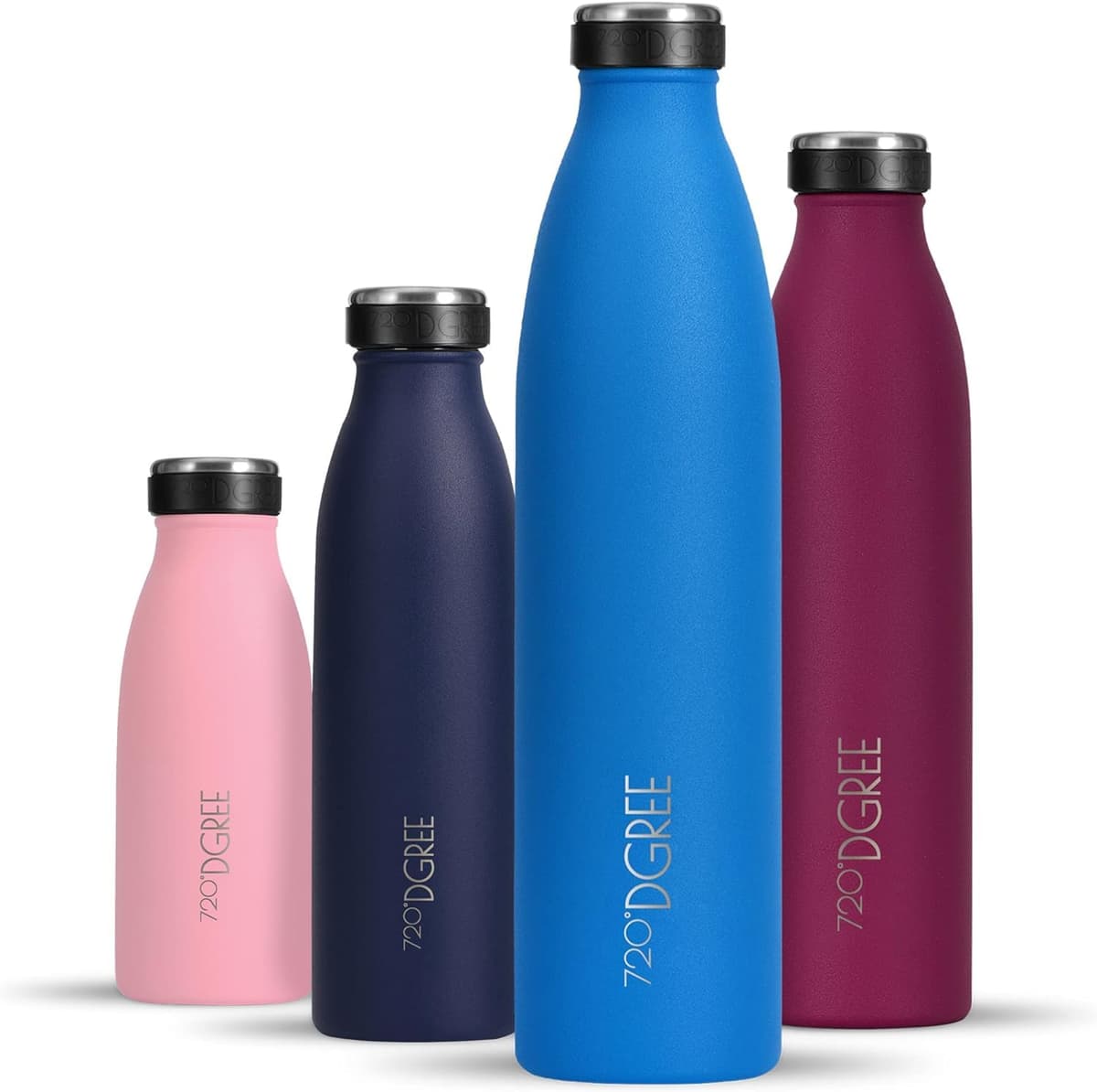 720°DGREE Botella Agua Acero Inoxidable “milkyBottle“ – 1litro - Sin BPA Free, Antigoteo y Prueba de Fugas - Frasco térmico, Cantimplora Aislada - Bebida con Gas, Deporte, Escuela, Gimnasio Exteriore — view 53