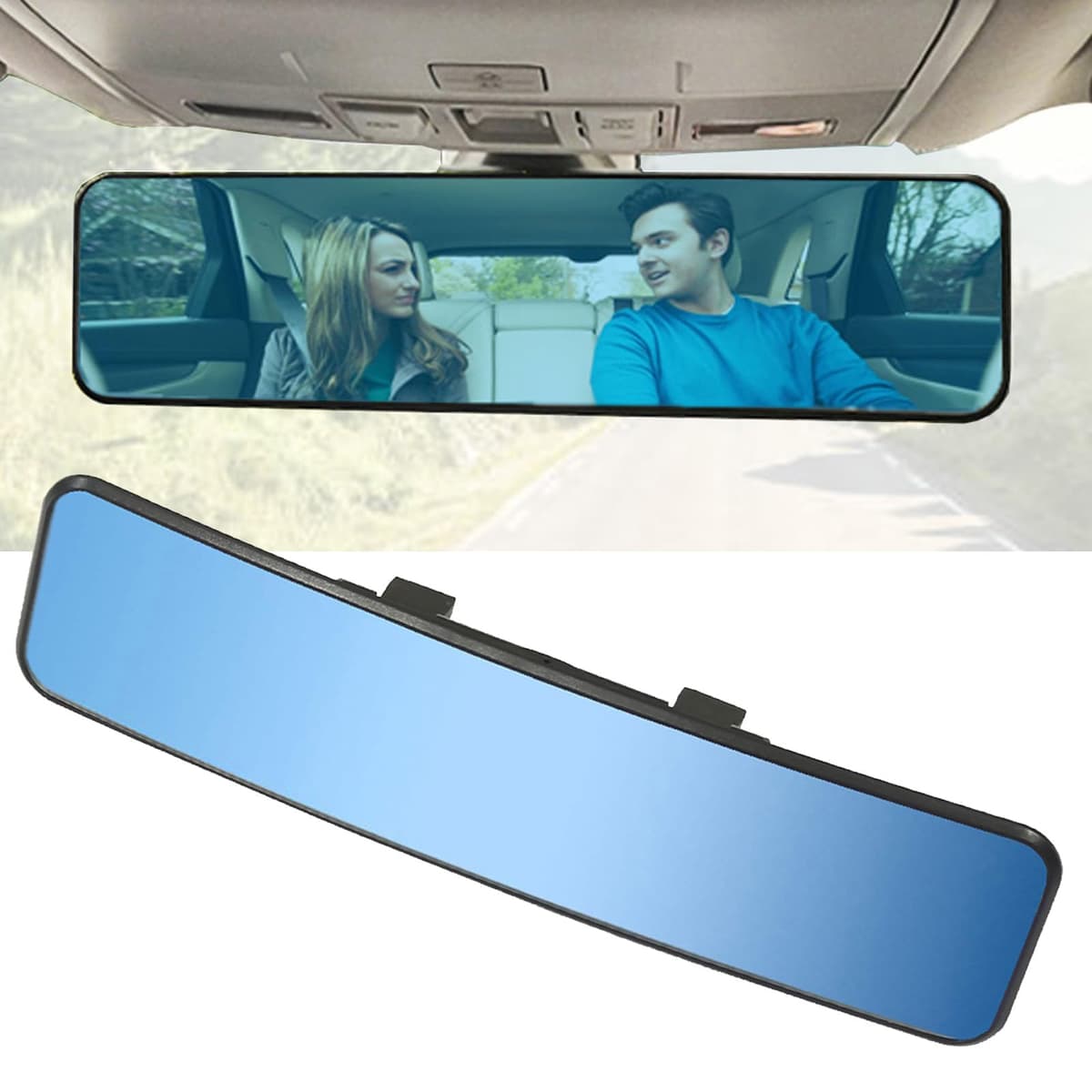 KITBEST Rear View Mirror for Driving Test, Driving Instructor Mirror, Extra Second Interior Car Rearview Mirrors for Instructor Examiner Passenger Learner Driver & Test (200 x 62mm) — view 8