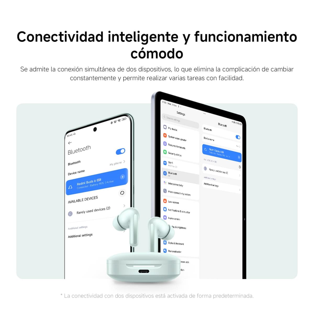XIAOMI Redmi Buds 6 - Auriculares inalámbrico, cancelación de Ruido, Ligero, 10 Horas de autonomía y 42 Horas con el Estuche de Carga, Bluetooth, Negro (Versión ES) — view 9