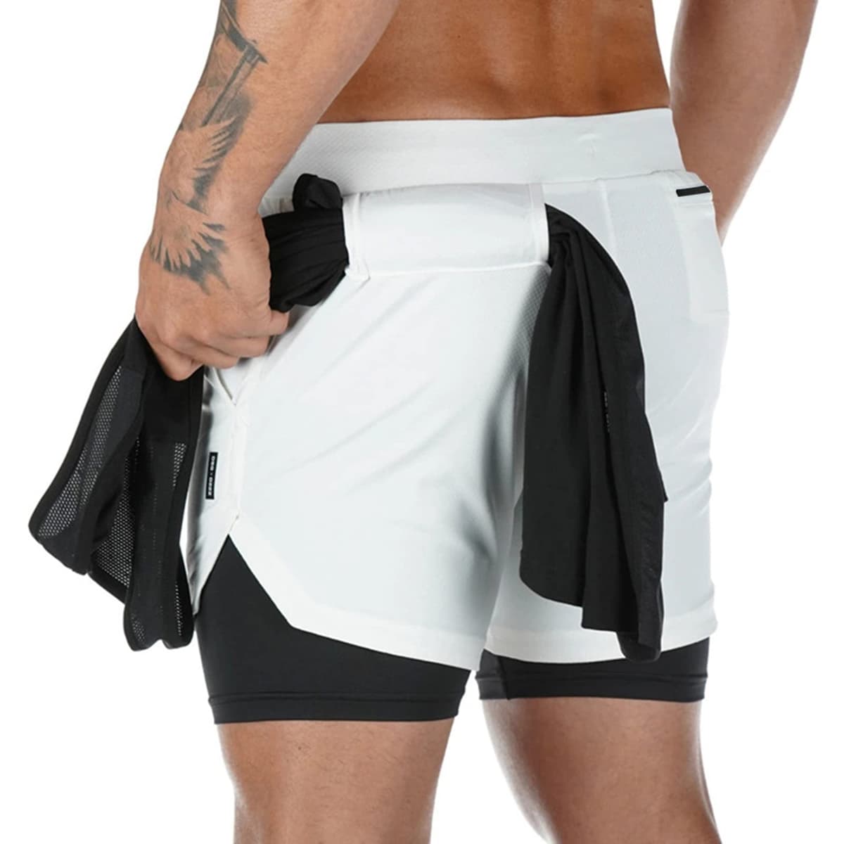 Superora Mens Running Gym 2 in 1 Sports Shorts Breathable Outdoor Workout Training Shorts with Pockets — view 9