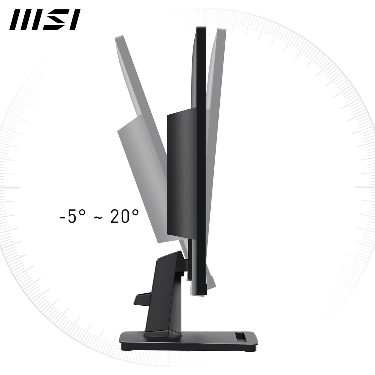 MSI PRO MP245G 23.8 Inch Full HD Office Monitor - 1920 x 1080 IPS Panel, 100 Hz, Eye-Friendly Screen, VESA Mountable, Display Kit Support, Tilt Adjustable - HDMI, DisplayPort, D-Sub (VGA) — view 3