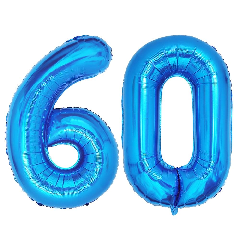 Foil Globo Número 5 Azul 40" (101cm), Inflable Helio o aire, Gigante Numeros 0-9, 10-19, 20-29, 30-100, Grande Globos Decoración para La Boda Aniversario y Cumpleaños Fiestas — view 496