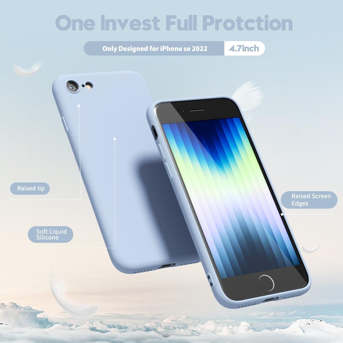 oakxco for iPhone 17 Pro Max Phone Case Liquid Silicone, Cute Thin Slim Grip Soft Rubber Gel for Women Men, Smooth Matte TPU Plain Solid Color Girly Simple Case with Camera Cover, Light Pink — view 1910