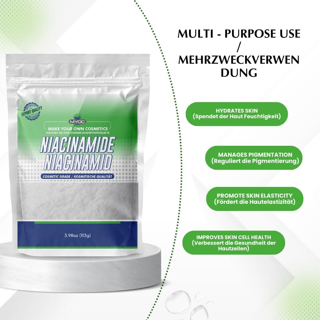 Niacinamide -3.9oz Pure Niacinamide Powder, Cosmetic Grade, Niacinamide Powder for Skin Care, Niacinamide in Beauty & Personal Care, DIY Niacinamide Powder for Serum & Cream — view 5