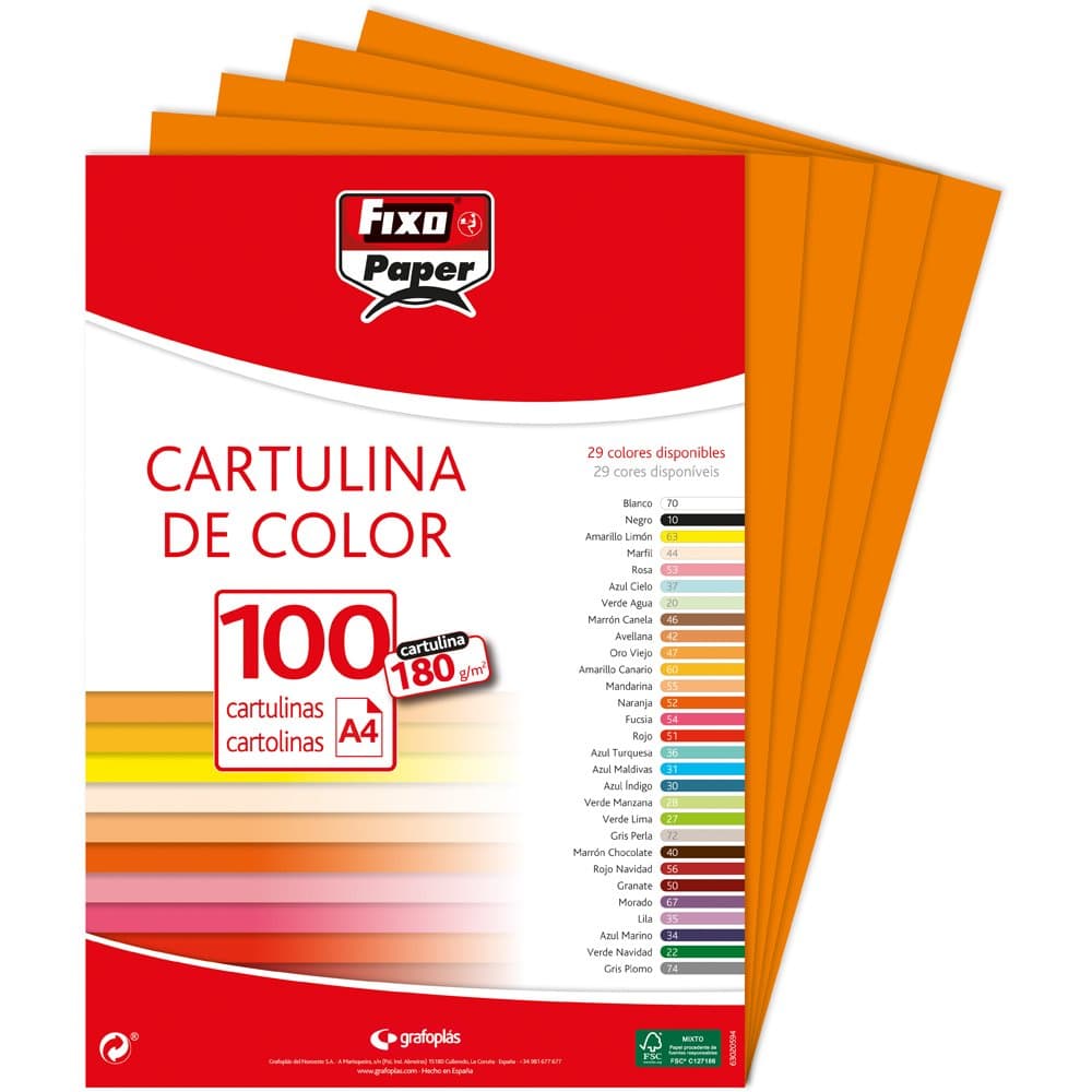 Fixo Paper 11110470 - Pack de 100 – Cartulina blanca A4, 180g — view 78
