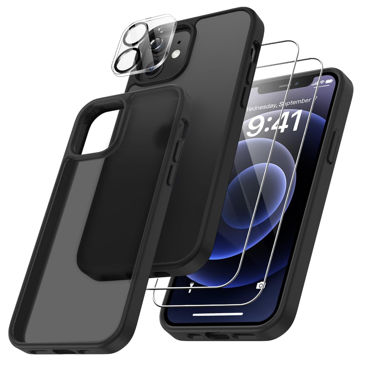 FLLAO 4 en 1 Funda para iPhone 15 con 2 Protector Pantalla y 1 Protector Lente Cámara, [Almohadilla de Aire integrada] Antigolpes Antiarañazos Carcasa 6,1 Pulgadas, Transparente — view 71