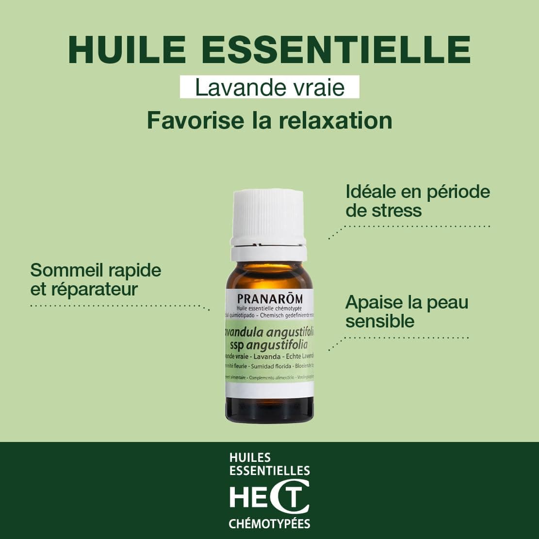 PRANARÔM Aceite Esencial Lavanda Verdadera – Sueño y Estrés – Aceite Esencial Quimiotipado HECT – 100% Puro y Natural – 10 ml — view 2