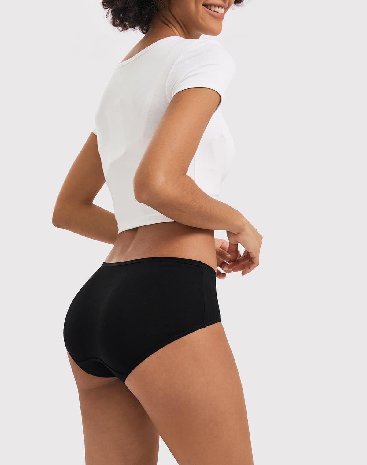 INNERSY Bragas Mujer Algodón Elástico Culotte Cintura Media Ropa Interior Cómodas y Suaves Pack de 6 — view 4