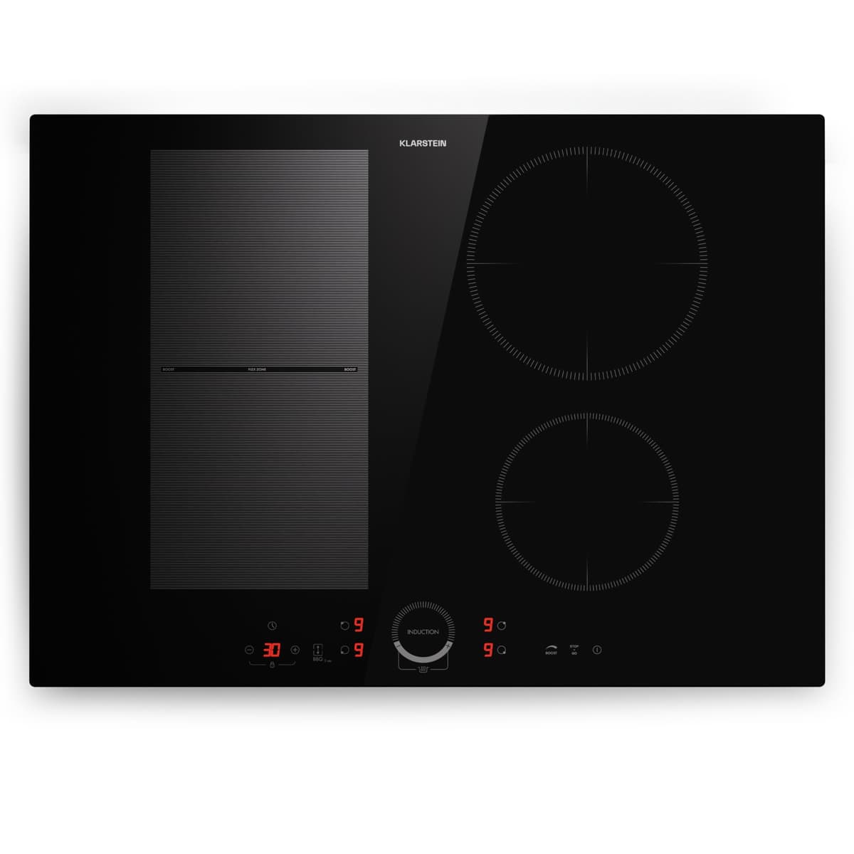 Klarstein Induction Hob, 9300W Electric Hobs Induction Cooker, 5 Ring Electric Pan Hob, Built-In Table Top Cookers w/ 5 Hobs, Touch Control, Inductions Heater Cooktops, Hot Plates for Cooking — view 34