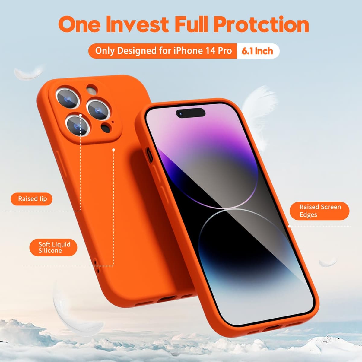 oakxco for iPhone 17 Pro Max Phone Case Liquid Silicone, Cute Thin Slim Grip Soft Rubber Gel for Women Men, Smooth Matte TPU Plain Solid Color Girly Simple Case with Camera Cover, Light Pink — view 1193