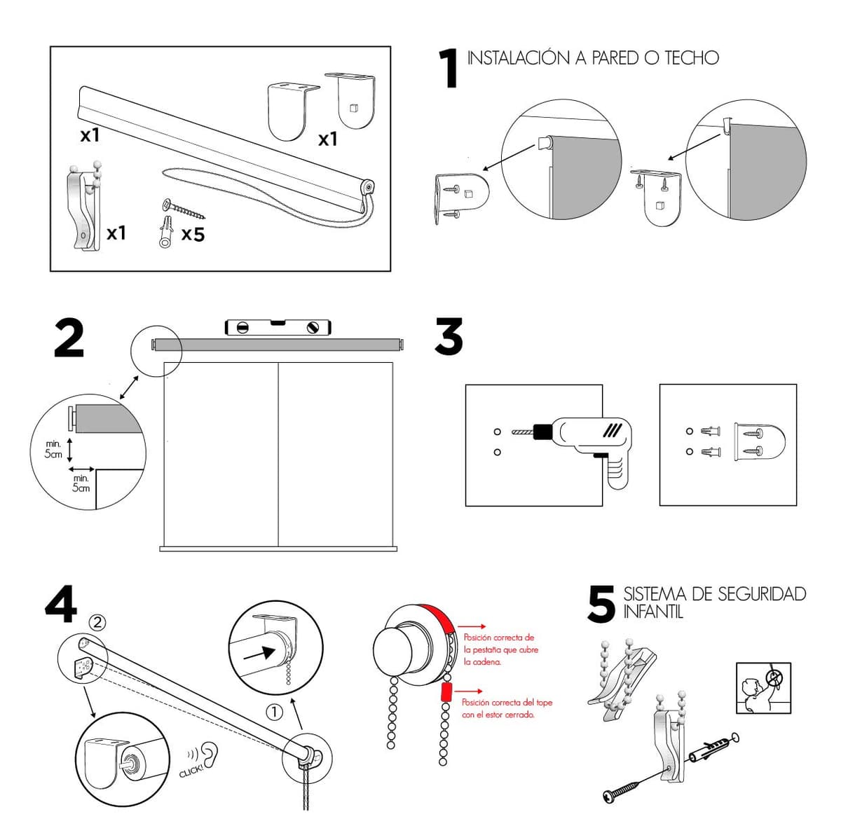 Blindecor Ara | Estor enrollable translúcido liso - Blanco Roto, 160 x 175 cm (ancho por alto) | Tamaño de la Tela 157 x 170 cm | Estores para ventanas — view 9