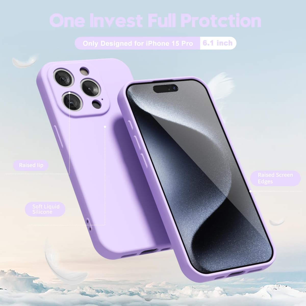 oakxco for iPhone 17 Pro Max Phone Case Liquid Silicone, Cute Thin Slim Grip Soft Rubber Gel for Women Men, Smooth Matte TPU Plain Solid Color Girly Simple Case with Camera Cover, Light Pink — view 99