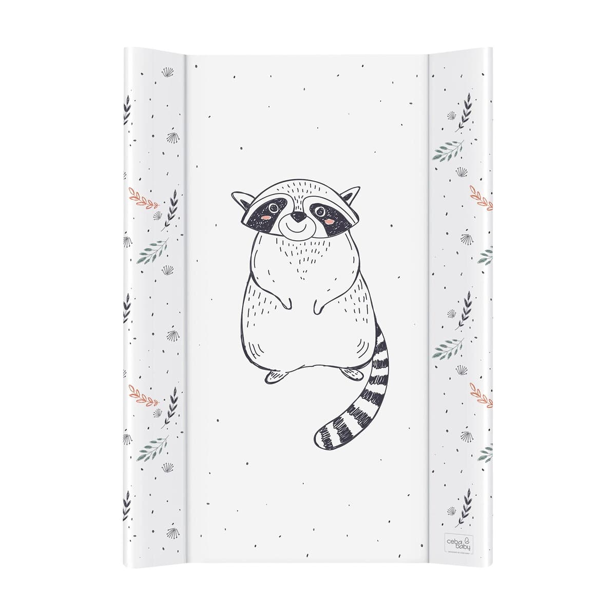 Ceba Baby Cambiador Bebe para Cuna Impermeable para Niños y Niñas - mapache 70x50 cm