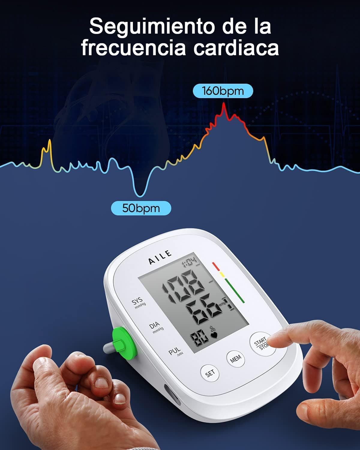 AILE Tensiómetro de Brazo Digital, Medidor Tension Arterial — view 5