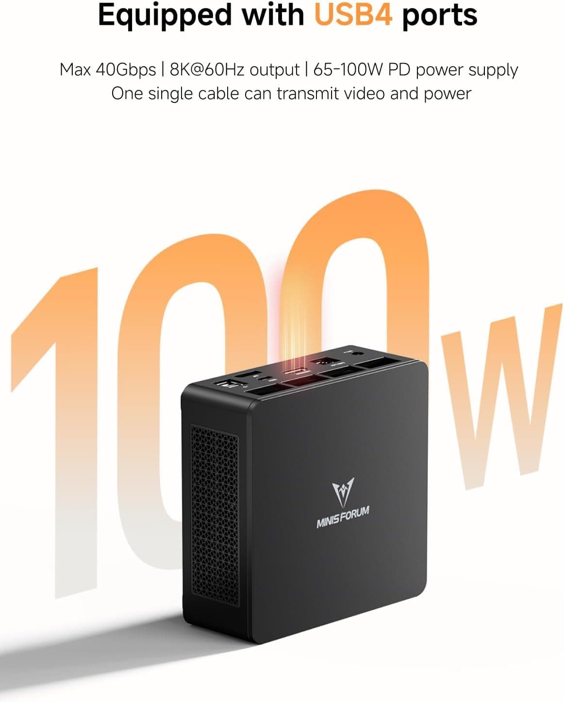MINISFORUM UM690L Slim Mini PC, procesador AMD Ryzen 9 6900HX de 8 núcleos hasta 4,9 GHz, AMD Radeon 680M, 16 GB LPDDR5 (On Board, hasta 6400 MT/s)/512GB SSD, HDMI/USB4/DP, USB 3.2 x 2, WiFi6E, BT5.2 — view 5