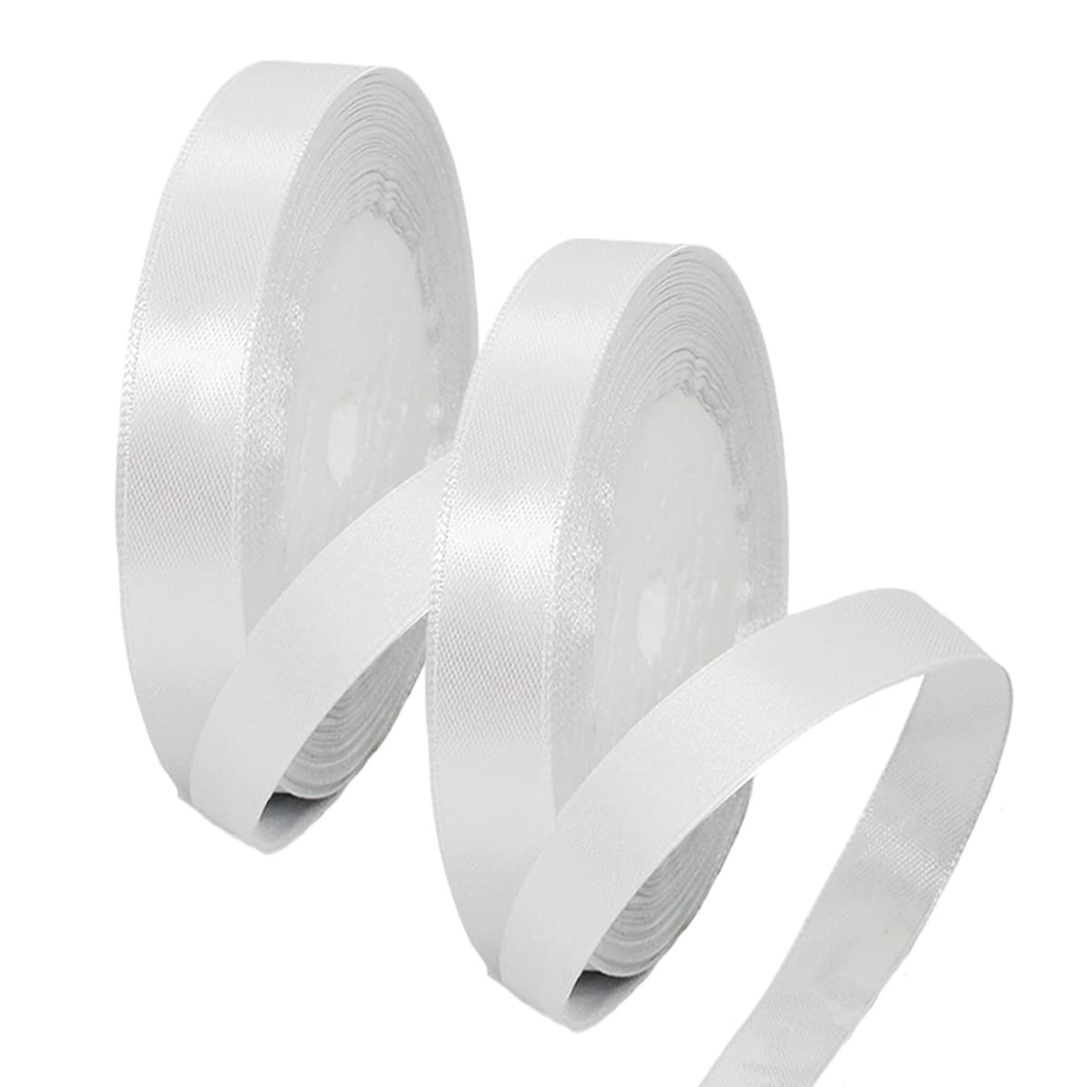 40mm Wide White Ribbon Thick Wedding Car Ribbon 22m, 1.5 inch Thick White Satin Ribbon for Gift Wrapping Wedding Car Christmas Birthday Cake Hair Bow Florist Bouquet Crafts Decorations — view 112