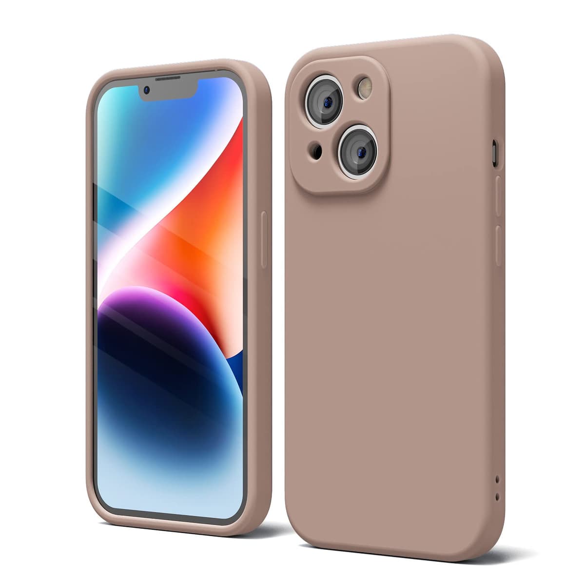 oakxco for iPhone 17 Pro Max Phone Case Liquid Silicone, Cute Thin Slim Grip Soft Rubber Gel for Women Men, Smooth Matte TPU Plain Solid Color Girly Simple Case with Camera Cover, Light Pink — view 547