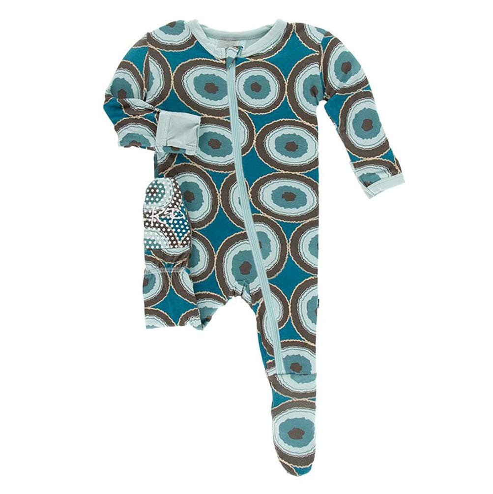 KicKee Pants Little Girls Basic Footie with Zipper - Lotus, 6-9 Months — view 13