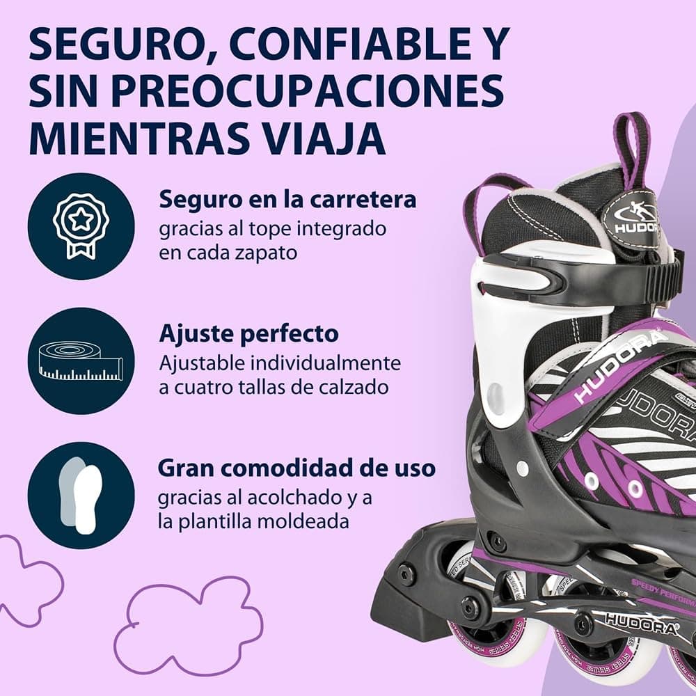 HUDORA Patines de Ruedas MIA/Leon - Patines para niños/Adolescentes y Adultos en Diferentes Tallas y Colores - Ajustables en 4 Tallas - cómodos y Elegantes — view 5