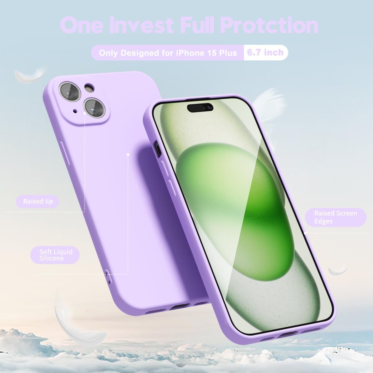 oakxco for iPhone 17 Pro Max Phone Case Liquid Silicone, Cute Thin Slim Grip Soft Rubber Gel for Women Men, Smooth Matte TPU Plain Solid Color Girly Simple Case with Camera Cover, Light Pink — view 1001