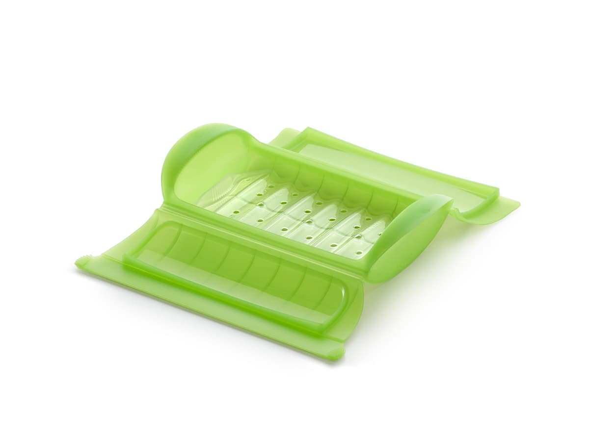 Lékué Estuche de vapor, Sin bandeja, silicona platino Rojo, 1-2 personas, 650 ml — view 11