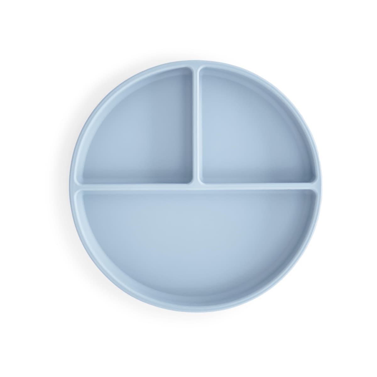 mushie Platos de Silicona para Niños | con Ventosa Antideslizante | Accesorios de Aprendizaje para Bebés y Niños Pequeños | Sin BPA | Resistente al Lavavajillas y al Microondas | Powder Blue