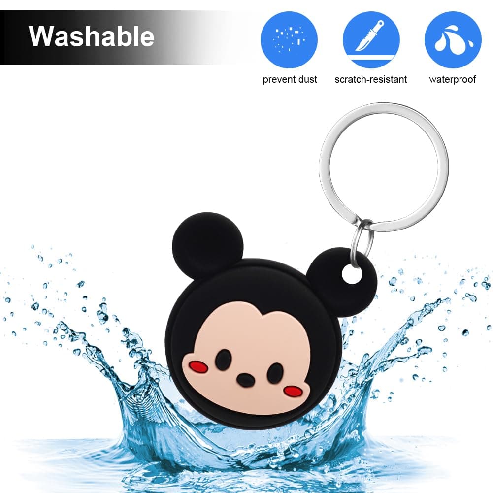 AXFEE Llavero para AirTag Silicona, Llaveros AirTag Funda Protectora, Llavero Portátil Impermeable, Regalo para Niños, Ancianos — view 4