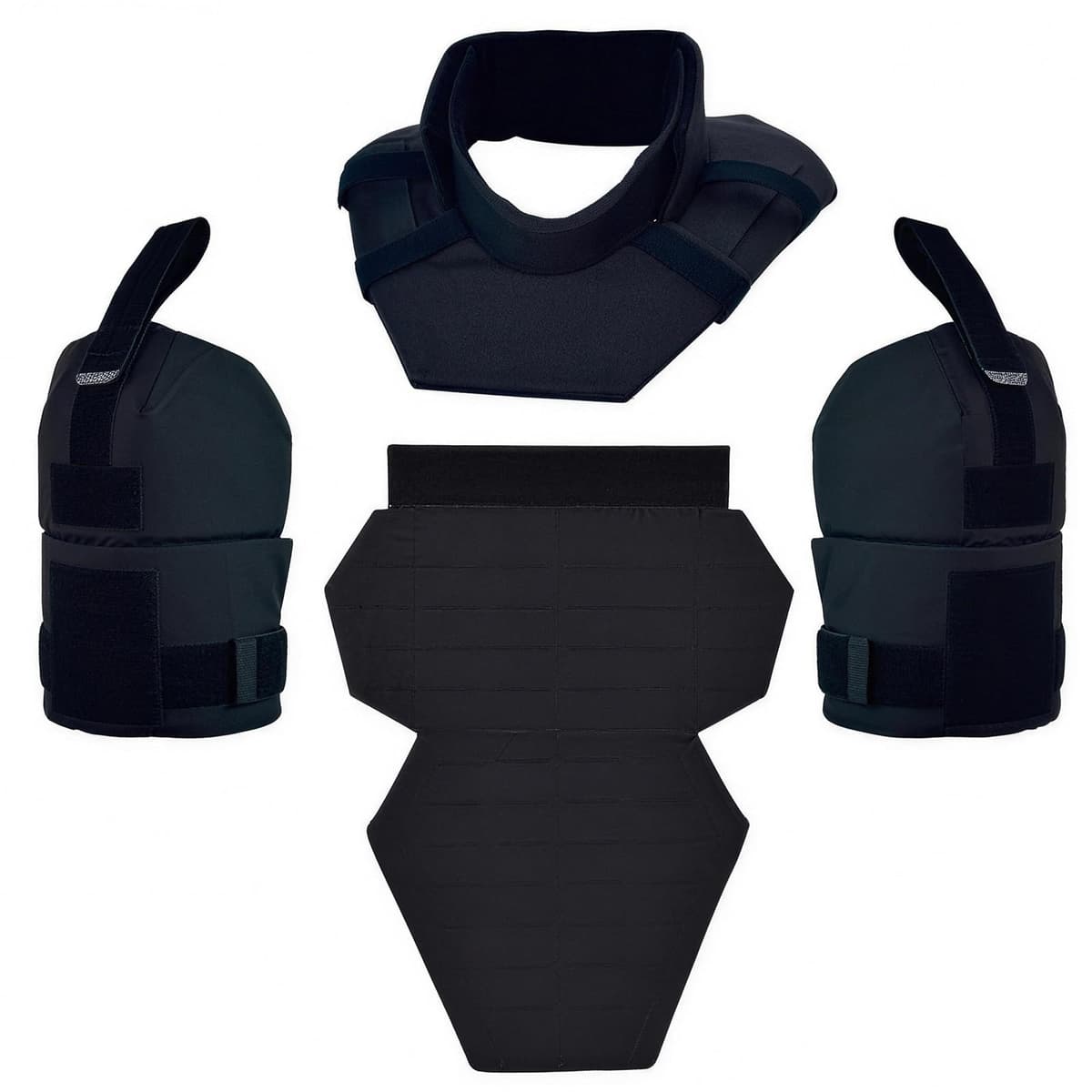 Kit de Protección 3 en 1 para Cuello, Hombros e Ingle, con Almohadillas y Protector Táctico para Hombros, Compatible con Diversos Chalecos.