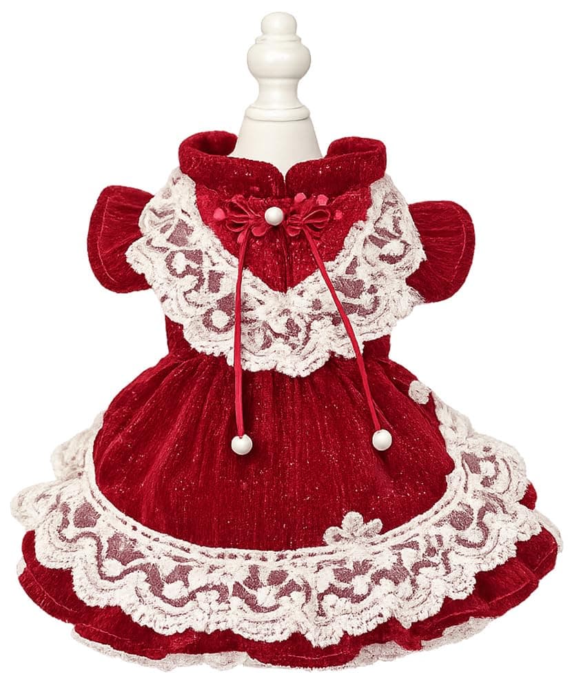 MaruPet Fashion Sweet Puppy Dog Chiffon Princess Dress for EXTRAL Small and Small Dog Pink S — view 19