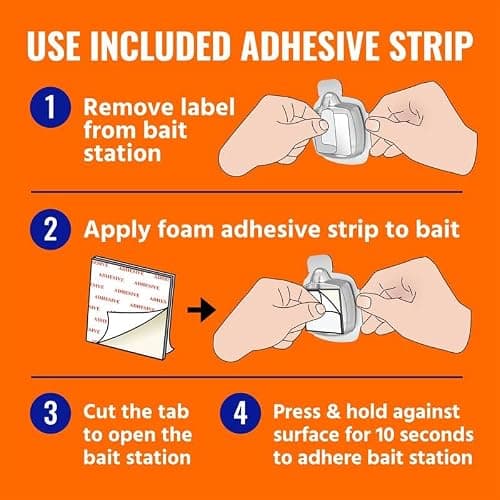 TERRO Indoor Liquid Ant Baits with Multi-Surface Adhesive Strips – 4-Pack, Ant Trap and Bait Station for Discreet Baiting, Stations for Complete Colony Elimination, Discreet Ant Traps, T334BCAN
