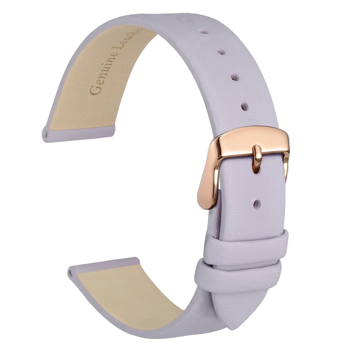 WOCCI Elegant Watch Straps, Genuine Leather Replacement Bands, Stainless Steel Buckle, 8mm 10mm 13mm 12mm 14mm 16mm 18mm 20mm 22mm — view 27