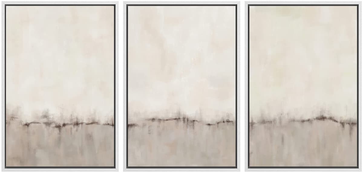SIGNWIN Framed Canvas Print Wall Art Set Coastal Serenity Abstract Seaside Illustrations Modern Art Decorative Rustic Calm/Zen for Living Room, Bedroom, Office - 24"x36"x3 Natural — view 120