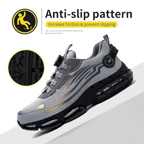 KEXUEJIA Steel Toe Work Shoes for Men Women Lightweight Comfortable Industrial & Construction Outdoors Safety Shoes — view 4
