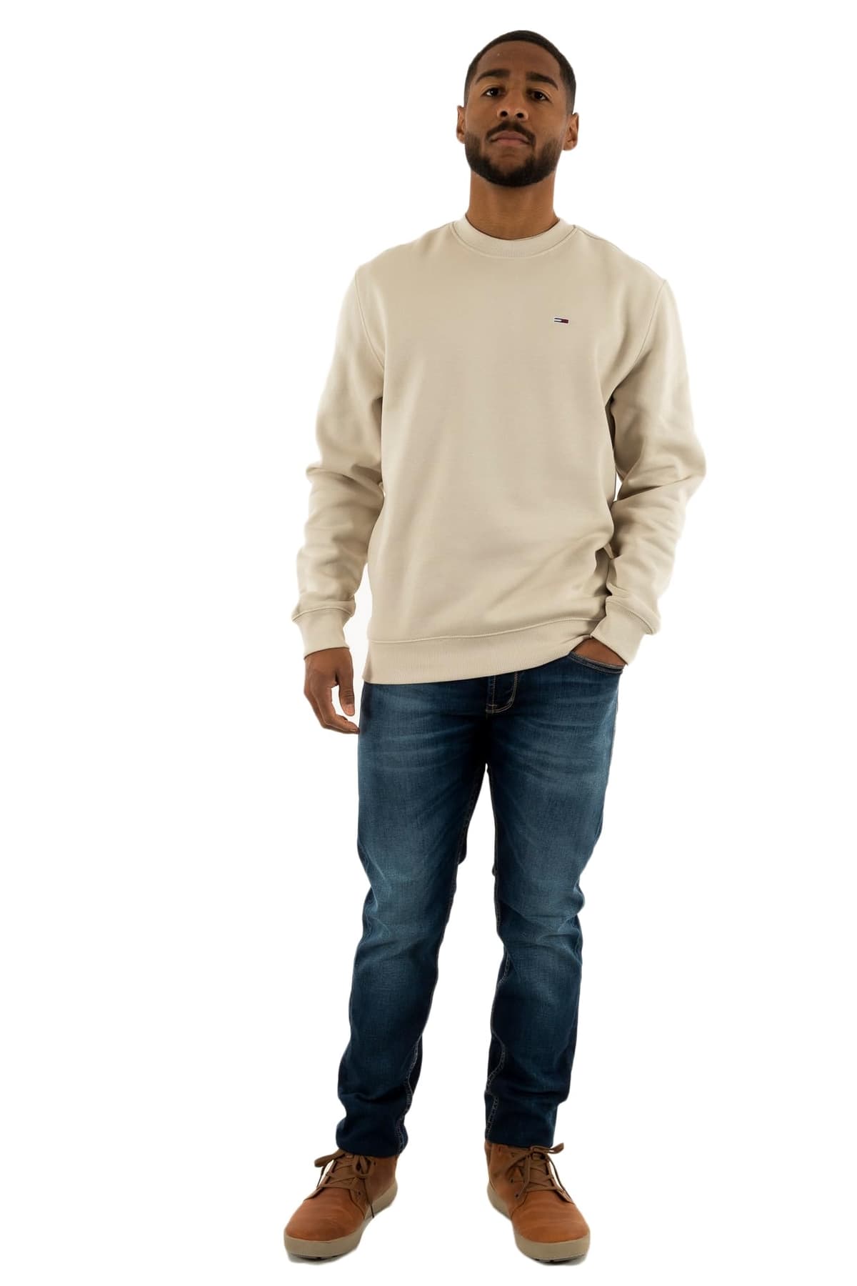Tommy Jeans Sudadera Hombre Regular Fit Flag Fleece con Cuello Redondo — view 26