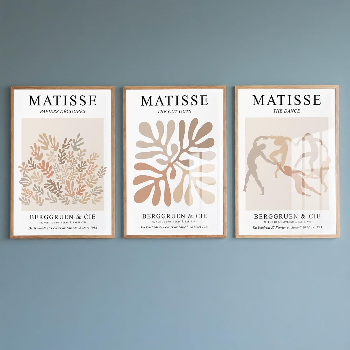 PWAAHDC Sage Green Prints Set of 3 - Boho Pictures for Living Room and Bedroom Decor, Modern Canvas Wall Art posters (Unframed A2) — view 10