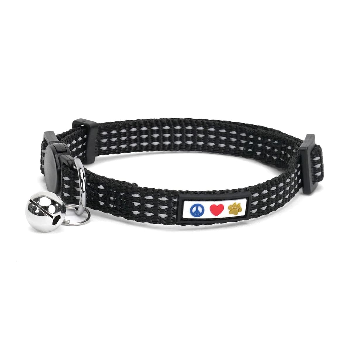 Pawtitas Collar Ajustable para Gato Reflectante con Campana Desmontable Verde — view 11