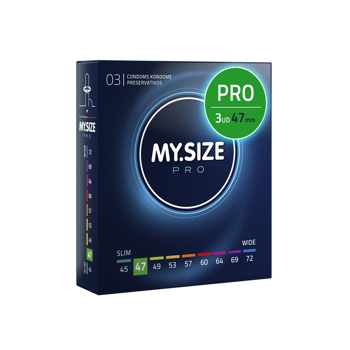 MY.SIZE PRO Condones ÉLITE, talla 5, 60 mm, XL, 10 piezas - Látex Vytex extra puro, fácil de abrir — view 24