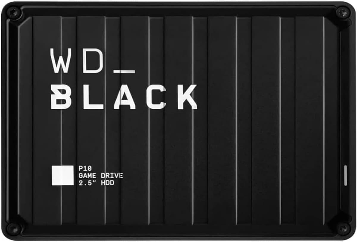 WD_BLACK P10 2TB Game Drive HDD portátil, USB 3.2 Gen 1, hasta 130 MB/s, Type-A compatible con Playstation, Xbox, PC y Mac