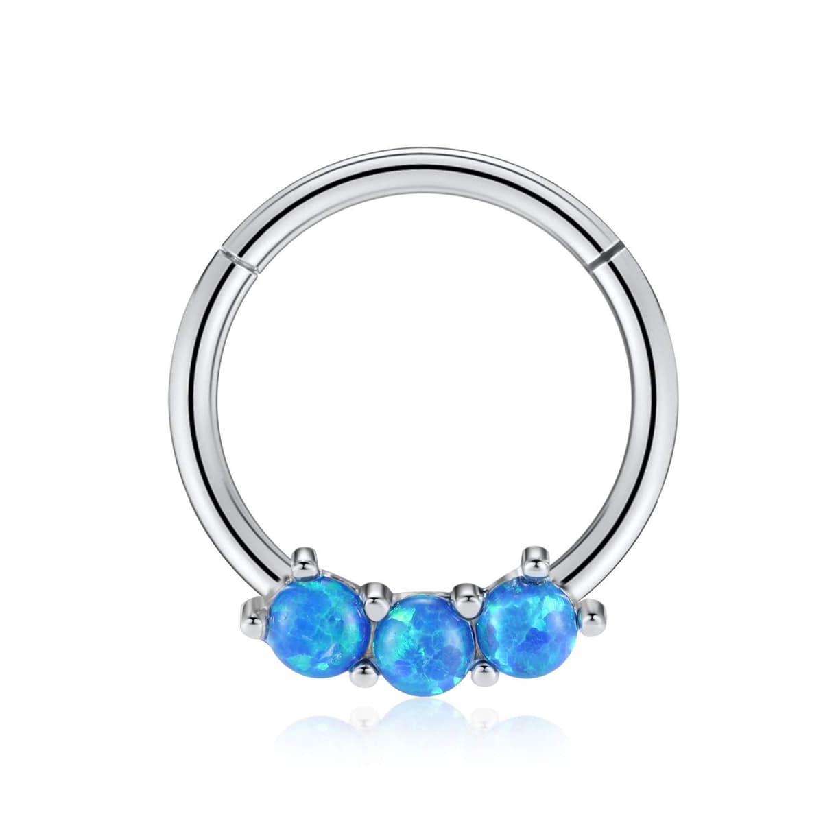 hengkaixuan 16G Septum Nose Rings Hoop Daith Earrings Surgical Steel Septum Clicker Ring Hirned Segment Seamless Clicker Ring Conch Hoop Ring Unisex Earrings Hoop Daith Piercing Jewellery — view 20
