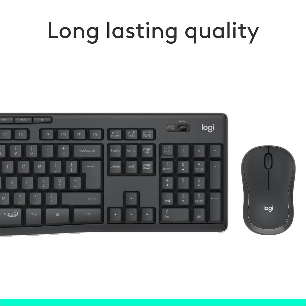 Logitech MK295 Silent Wireless Mouse & Keyboard Combo with SilentTouch Technology, Full Numpad, Advanced Optical Tracking, La — view 5