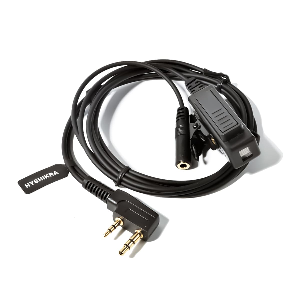 Cable adaptador universal de audio de radio de 2 vías de 3,5 hembra a 2 pines con PTT compatible con Baofeng UV-5R UV-5RA UV-82 Kenwood TH-22AT Quansheng K5 K6 TK-11
