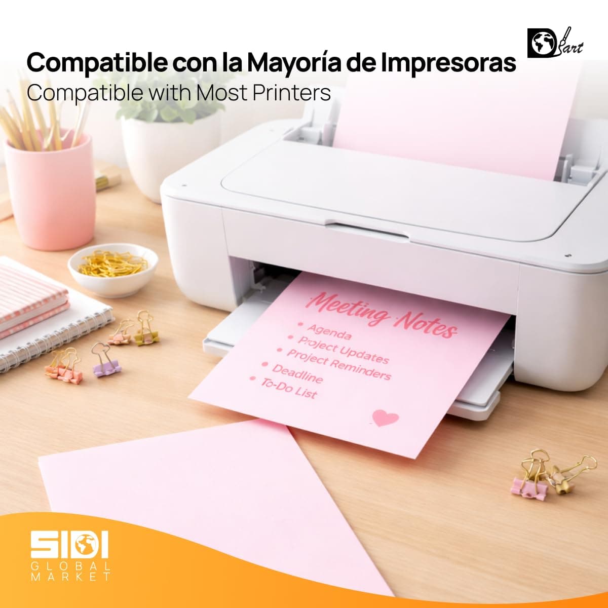 Cartulina A4 Blanca 185 g Papel Cartulina para Manualidades, Scrapbooking, Impresora Inkjet y Láser, Cartulina Gruesa – SIDI (blanco, 25h) — view 3