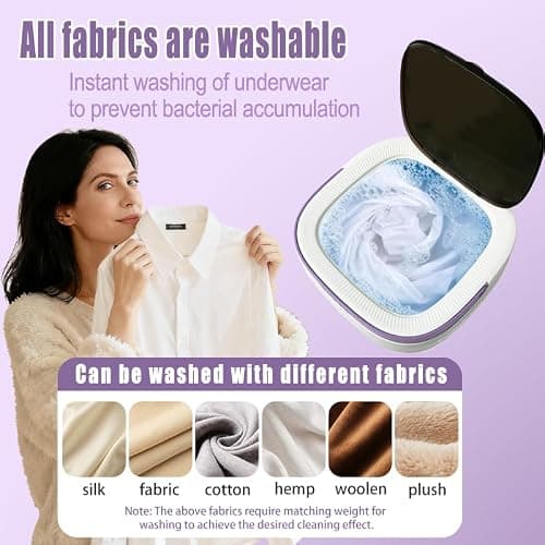PXNTLA Mini Portable Foldable Washer - 16L Portable Washing Machine, Spin dryer, Small Folding Washing Machine 3 Cleaning Modes for Baby Clothes/Intimate Apparel, for Travel, Home — view 6