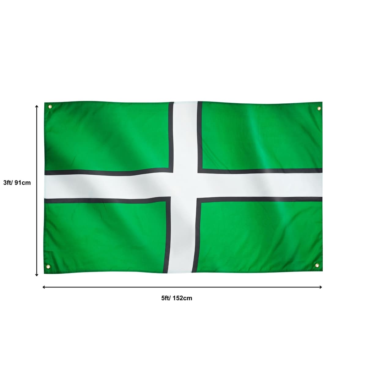 Runesol Cornwall Flag - 91x152cm, 3ft x 5ft, Cornish Flag, 4 Grommets, Eyelet in Every Corner, Premium Quality, Inside & Outside Use, Vivid Colours — view 49