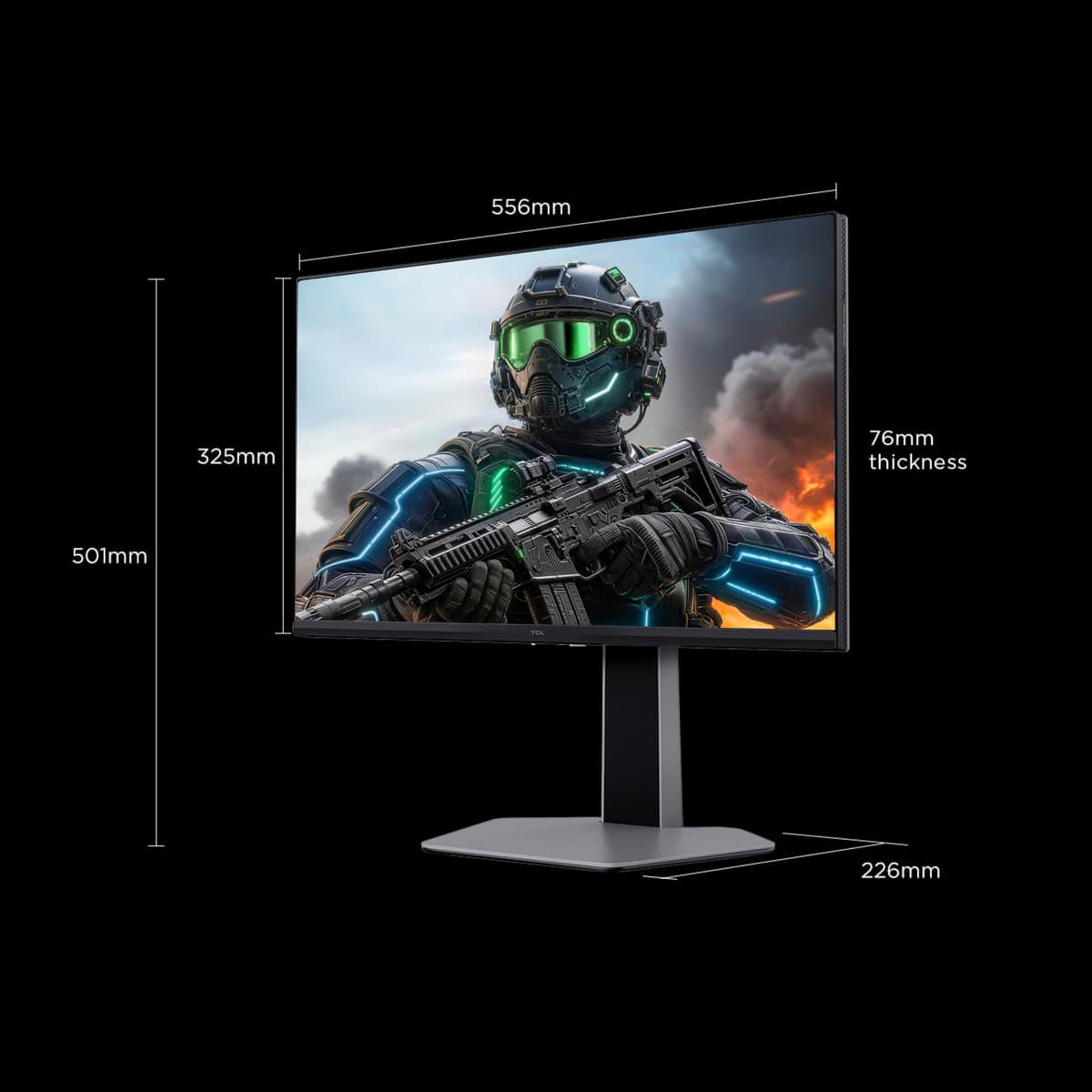 TCL 25G64 Monitor Gaming 25 Pulgadas QD-Mini LED, Full HD, 300Hz, Panel Fast-IPS, 600 nits HDR, 1ms, AMD FreeSync Premium, G-Sync Compatible — view 3